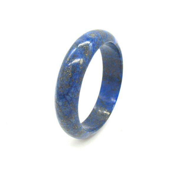 Lapis Lazuli Bangle Blue Bracelet 67 mm 8" Inner Circ. Solid - Picture 4 of 11